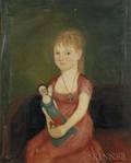Attributed to Zedekiah Belknap 17811858 Portrait of a Child Holding a Doll 18071811