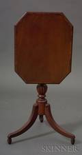 Classical Mahogany Carved and Veneered Tilttop Candlestand