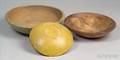 Three Painted Turned Wooden Bowls