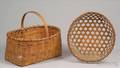 Woven Splint Handled Basket and a Cheese Basket
