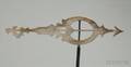 White Painted Carved and Pierced Bannerette Weather Vane