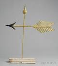 Yellowpainted Copper Arrow Weather Vane