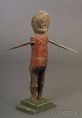 Carved and Painted Wooden Soldier Whirligig
