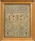 Needlework Adam and Eve Sampler