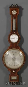 Inlaid Mahogany Veneered Wheel Barometer