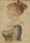 Portrait Miniature of a Woman in a Blue Dress