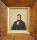 American School 19th Century Portrait Miniature of a Gentleman