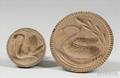 Two Carved Wooden Swan Butter Stamps