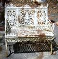 White Painted Cast Iron Curtain Seat