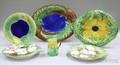 Six Pieces of Majolica Glazed Tableware
