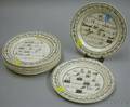 Set of Ten 19th Century French Transfer Decorated Plates