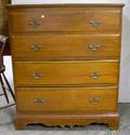 Chippendale Maple Blanket Chest over Two Long Drawers