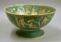 English Classical Revival Lustre Transfer Decorated Ironstone Footed Punchbowl