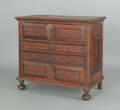 New England William  Mary pine and oak chest of drawers ca 1720