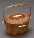 Woven Cane Nantucket Basket Purse