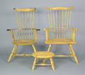 Two W Wallick fanback windsor armchairs