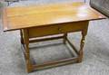Cherry Breadboardtop and Maple Tavern Table with Drawer
