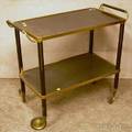 Parkhurst  Co Brassmounted Lacquered Beverage Cart with a Brass Beverage Cart