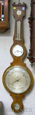 Mahogany Veneered Wheel Barometer