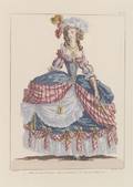 Six Framed Handcolored Engravings of 18th Century Ladies Couture