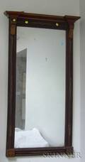 Victorian Partialgilt and Ebonized Walnut Mirror