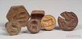 Five Wooden Butter Prints and a Butter Mold