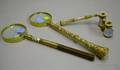 Two Motherofpearl Mounted Goldfinished Magnifying Glasses and a Pair of Motherofpearl Mounted Opera Glasse