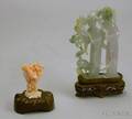 Chinese Carved Hardstone and Coral Figures