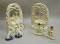 Three Pairs of Staffordshire Figurals
