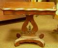 Classical Mahogany and Mahogany Veneer Lyrebase Card Table