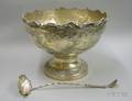 Continental Silver Plate Punch Bowl and Ladle