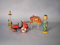 Four tin lithograph toys