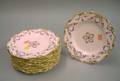 Twelve Minton Giltedged Dessert Plates