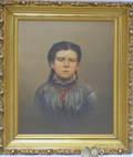 Framed 19th Century Enhanced Print Portrait of Sarah Ellen Fernald