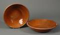 Two Redware Milk Pans