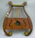 Classically Decorated Wood and Brass Door Harp