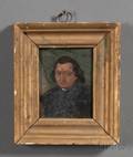 American School 19th Century Portrait Miniature of a Clergyman