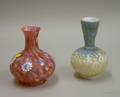 Two Victorian Art Glass Vases