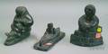 Three Modern Eskimo Carved Soapstone Figures