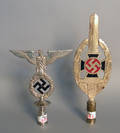 Two German WWII flag finials