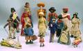 Collection of Sixteen Folk Ethnic and Souvenir Cloth and Composition Dolls