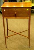 Federal Mahogany Sewing Stand with Deep Drawer