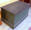 Black and Greenpainted Wooden Dovetailconstructed Tool Chest