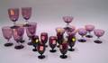 Twentyone Pieces of Amethyst Glass Stemware