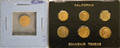 Seven California gold tokens to include 1853