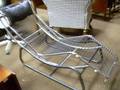 Modern Tubular Steel Chaise Lounge