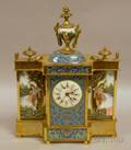 French Enamel Cloisonne Clock