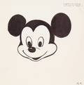 Frank Follmer American d 2000 Lot of Two Cartoon Sketches Mickey Mouse and Dinosaur Possibly a Study for Fantasia