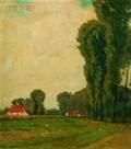 Charles Warren Eaton American 18571937 Landscape with Distant Houses