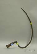 Wrought Iron Scythe with Wood Handle